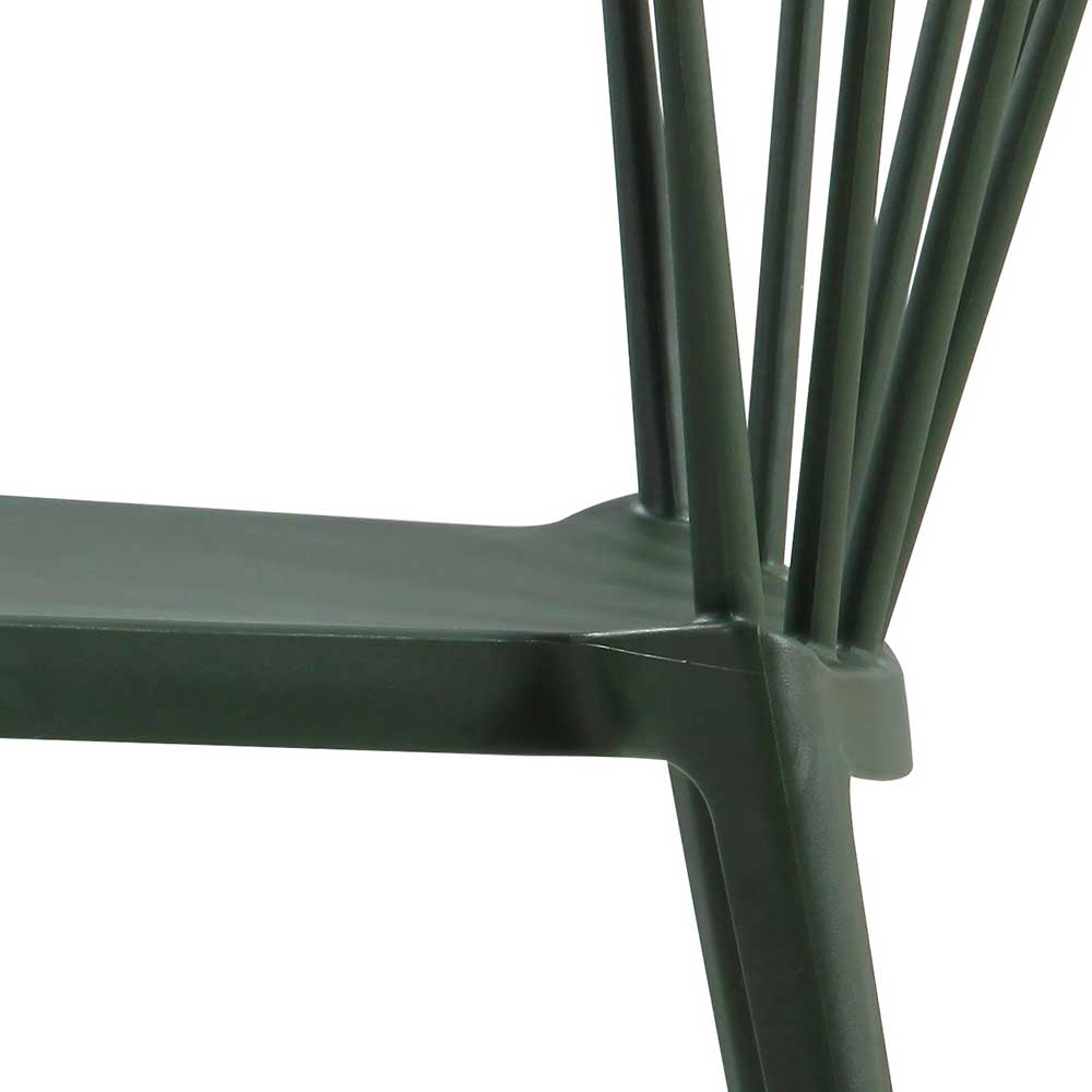 Stühle Sky in Dunkelgrün aus Kunststoff (2er Set)