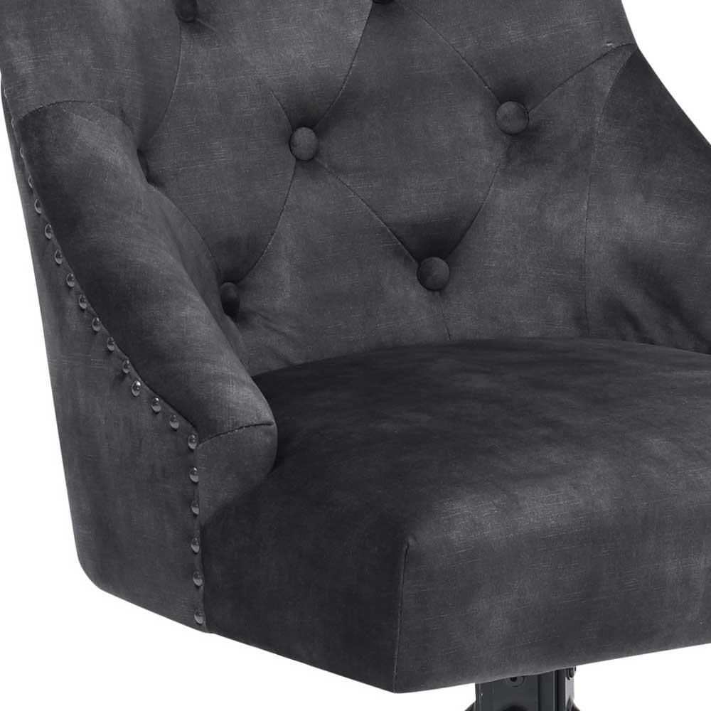 Esstisch Stuhl Stanjov im Chesterfield Look mit Gestell aus Metall