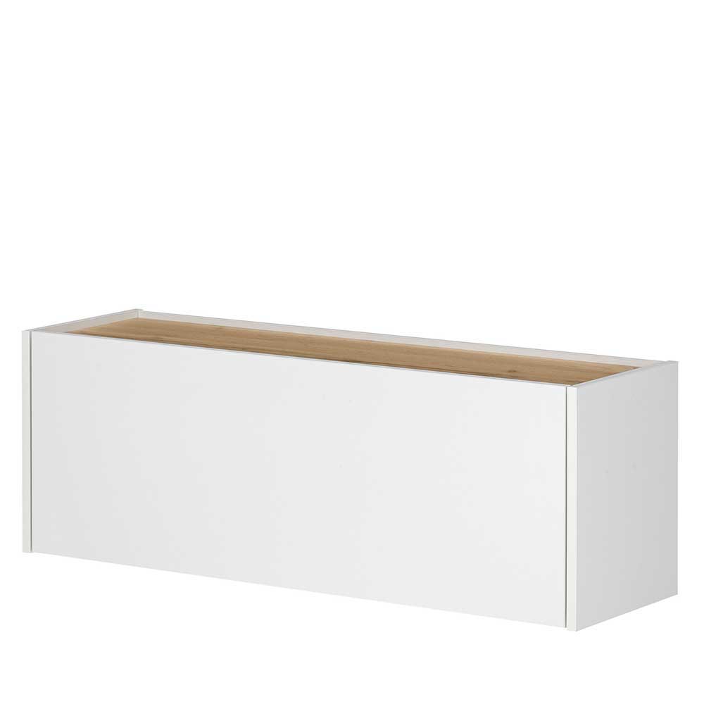 Möbel Set mit Schreibtisch Rascian in Weiß und Wildeichefarben (zweiteilig)