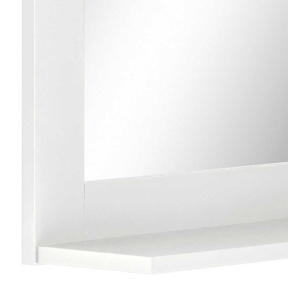 Wandspiegel mit Ablage Kernudra in Weiß 55x65x15 cm