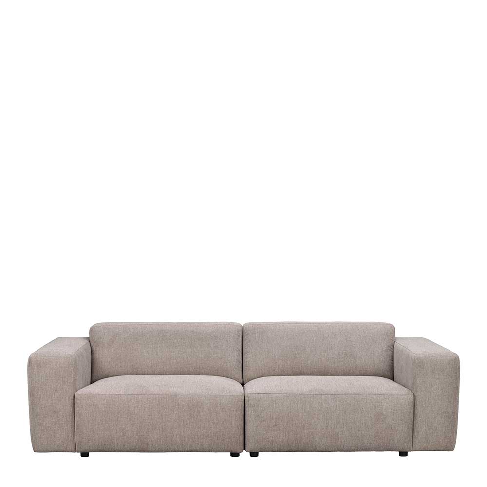 Dreisitzer Couch Beige Manaos in modernem Design 236 cm breit
