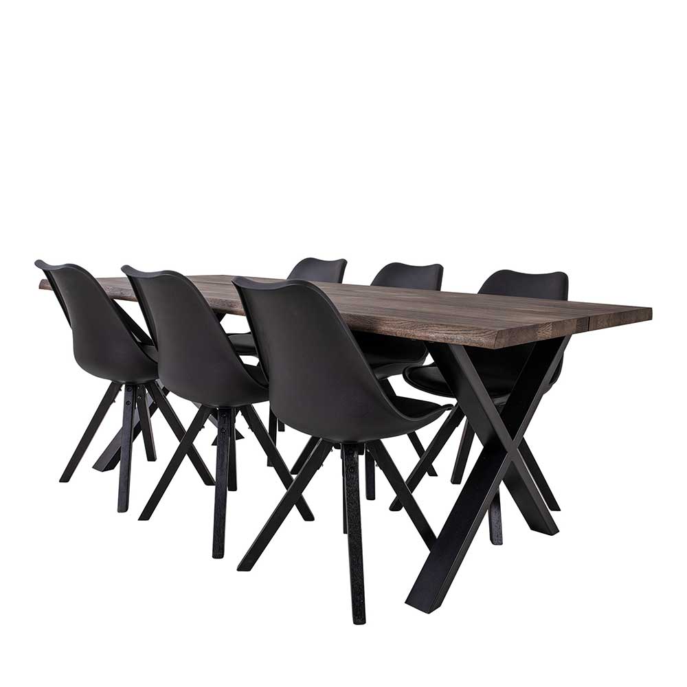 Esszimmergruppe Javolena im Loft Design mit 200 cm Tisch (siebenteilig)