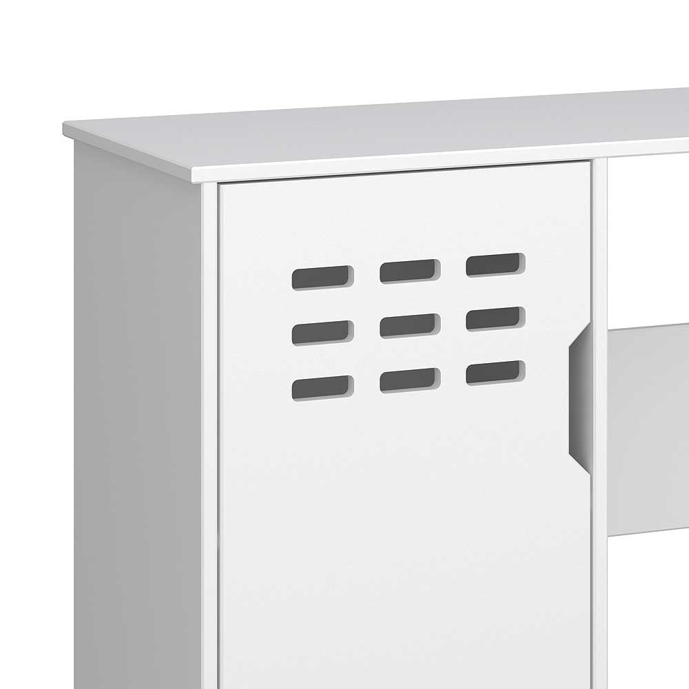Weißer Schreibtisch Onvenzos im Skandi Design mit einer Tür