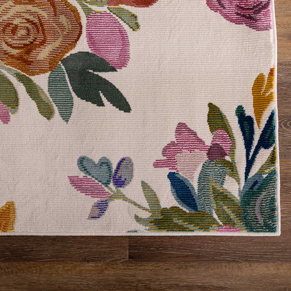 Bunter Blumenteppich Hermine - Kurzflor 60x245 cm oder 160x240 cm