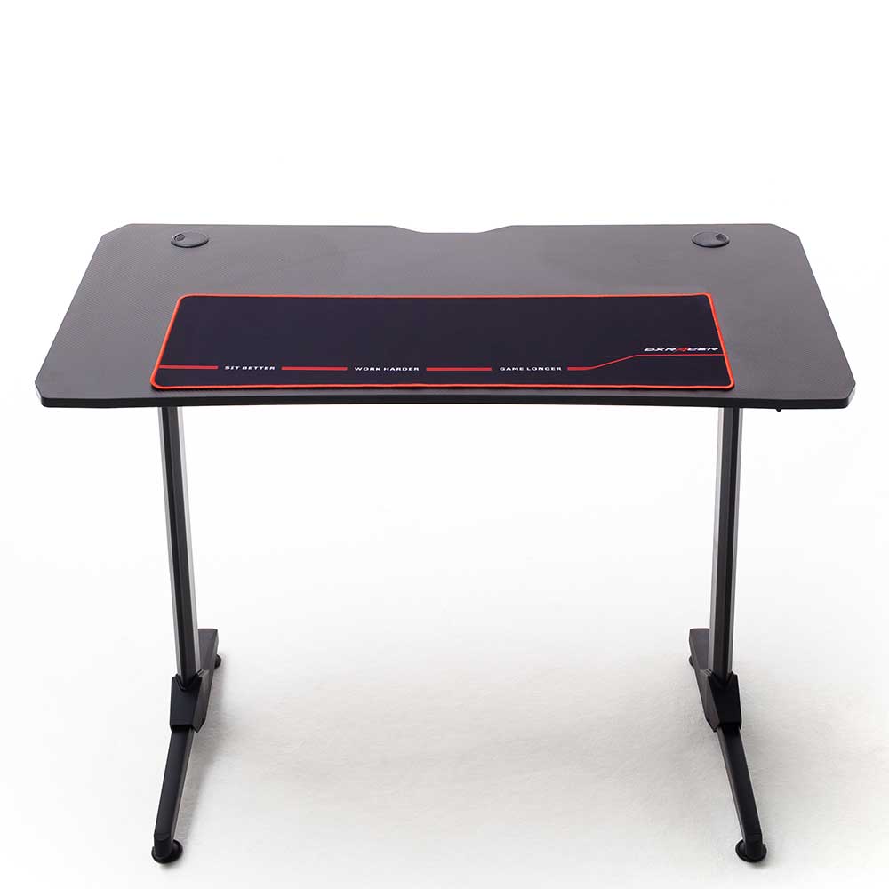 PC Tisch Piana in Schwarz mit Getränkehalter und Headsethalterung