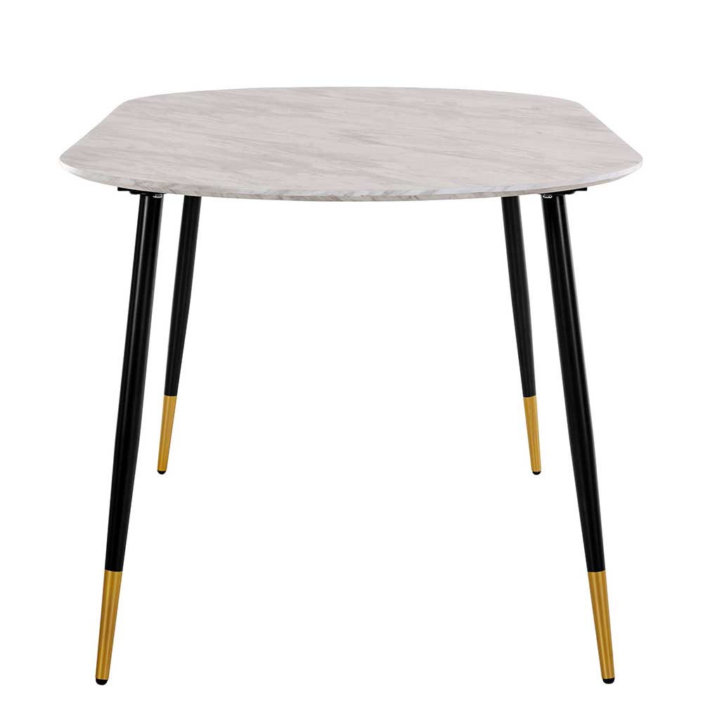 Ovaler Esszimmer Tisch Delamaro im Retrostil 180 cm breit