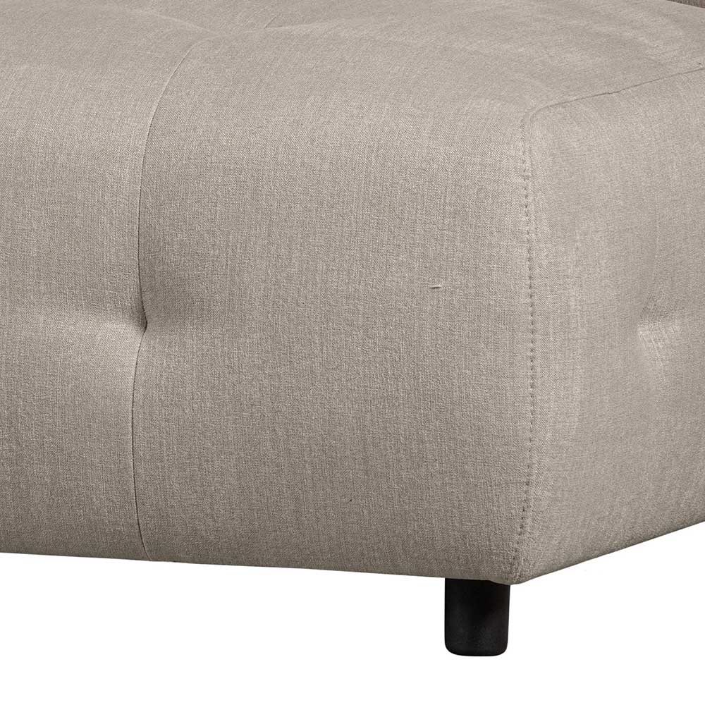Hellgraues Flachgewebe Sofa Element Cracks in modernem Design 90 cm breit
