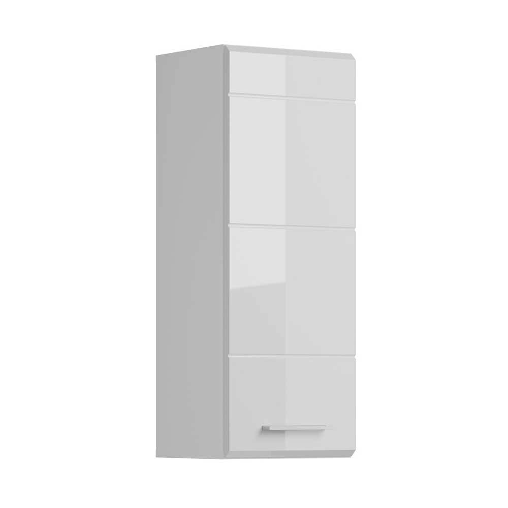 Badezimmer Oberschrank Ambo in Weiß Hochglanz 30 cm breit