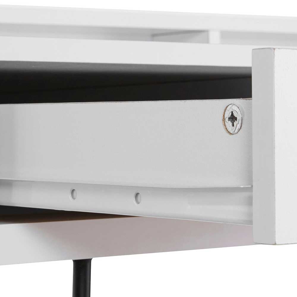 Schreibtisch mit Stauraum Kaiano und Kabeldurchlass 115 cm breit