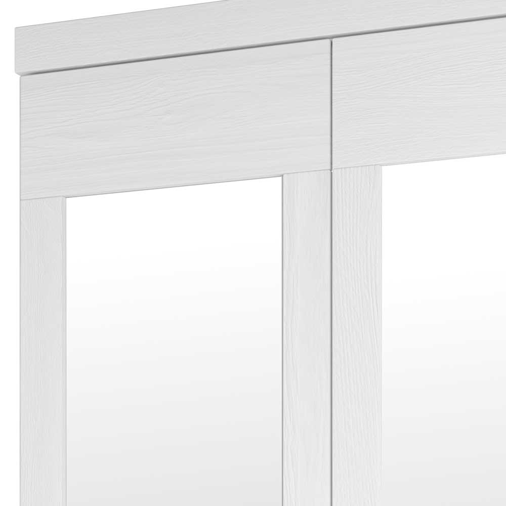 Weißer Kleiderschrank Plajado mit Spiegel im Landhaus Design