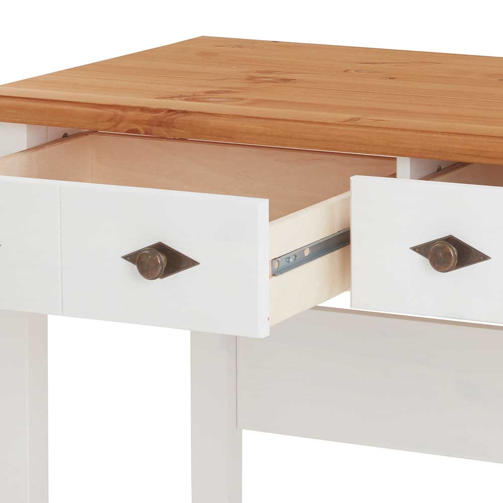 Landhaus-Stil Schreibtisch Constanta mit zwei Schubladen 102 cm breit