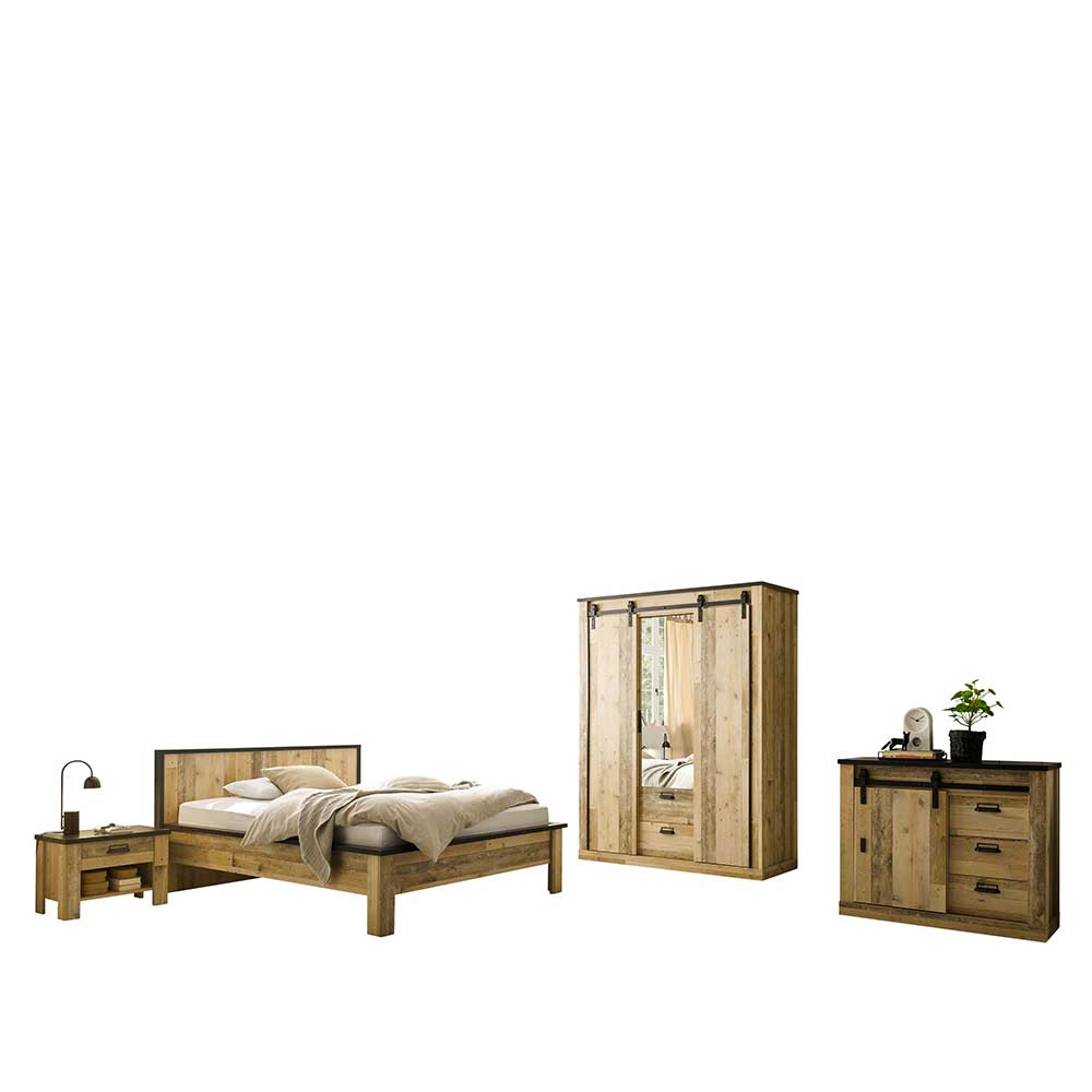 Möbel für Schlafzimmer Studiana im Landhausstil modern (fünfteilig)