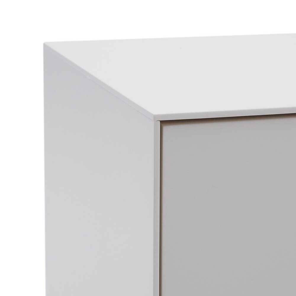 Weißes Fernsehboard Miobelda in modernem Design 195 cm breit