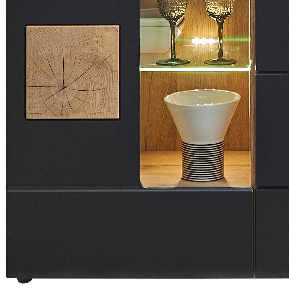 Esszimmersideboard Beldar in modernem Design mit LED Beleuchtung