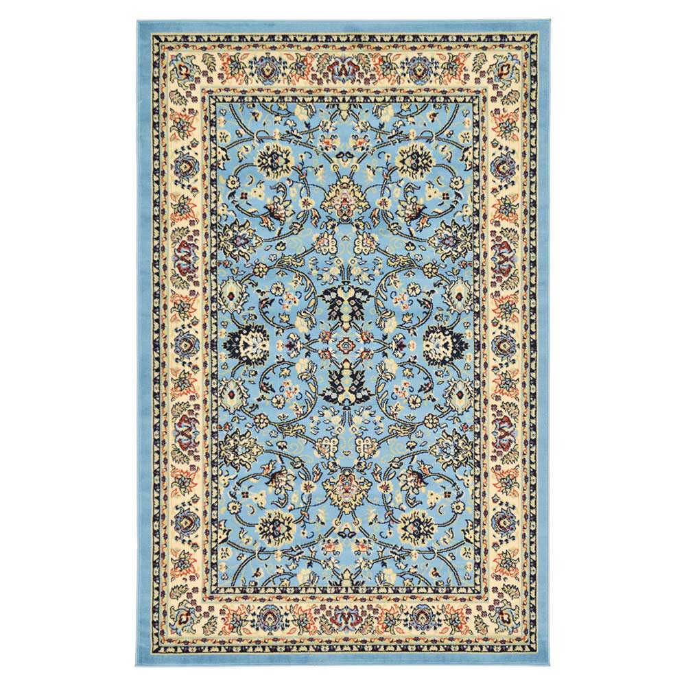 Orient Stil Teppich Hellblau Akura 150x245 cm - 185x275 cm - Kurzflor
