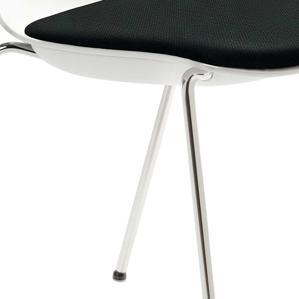 Kunststoff Esszimmer Stuhl Prudenca in Weiß und Anthrazit Made in Germany