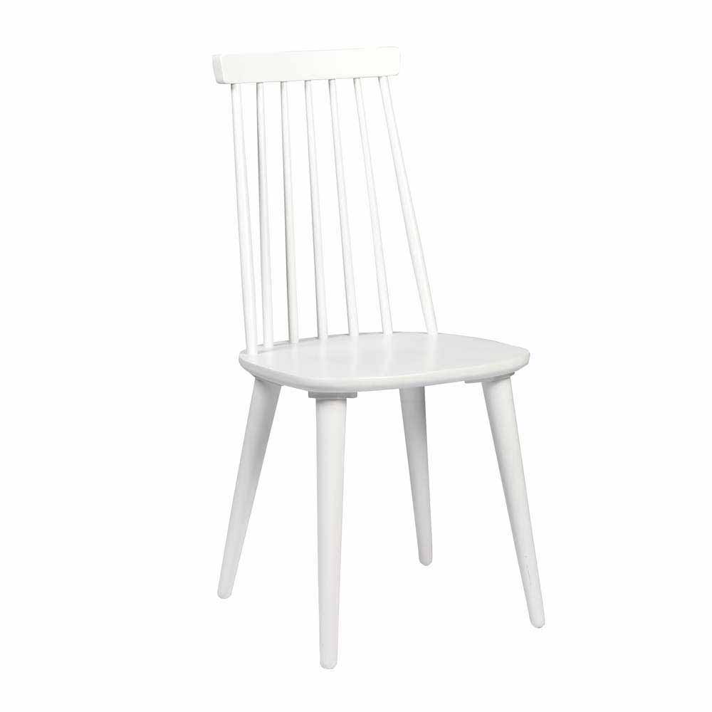 Runder Esstisch mit Stühlen Procenta in Weiß (fünfteilig)