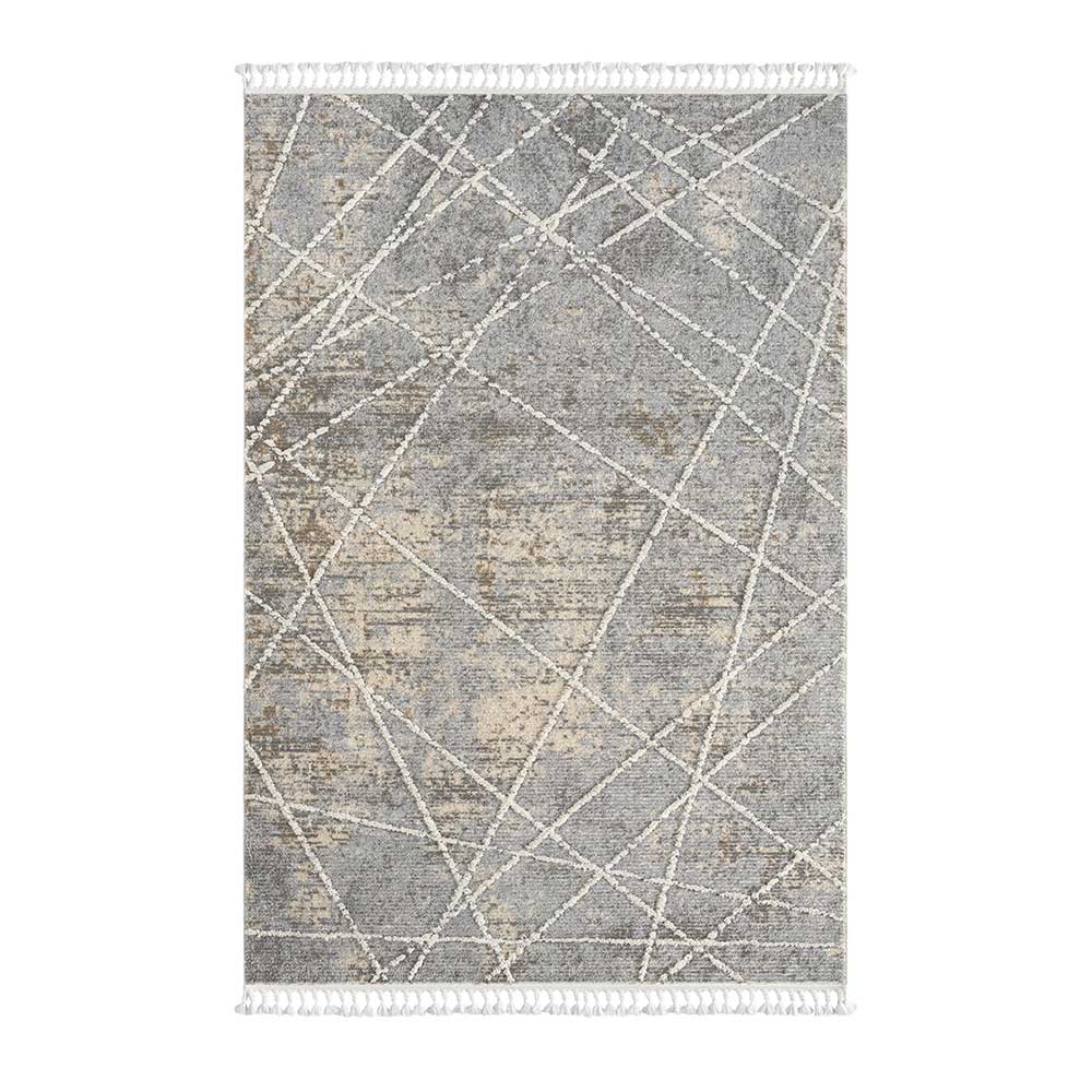 Teppich Titianos in Beige und Grau - modernes Design
