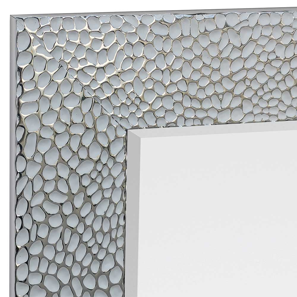 Garderoben Spiegel Betim in Weiß & Silbern modernes Design