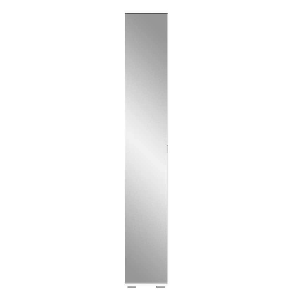 Großer Garderobenschrank Ampiano mit Spiegeltür 138 cm breit (dreiteilig)