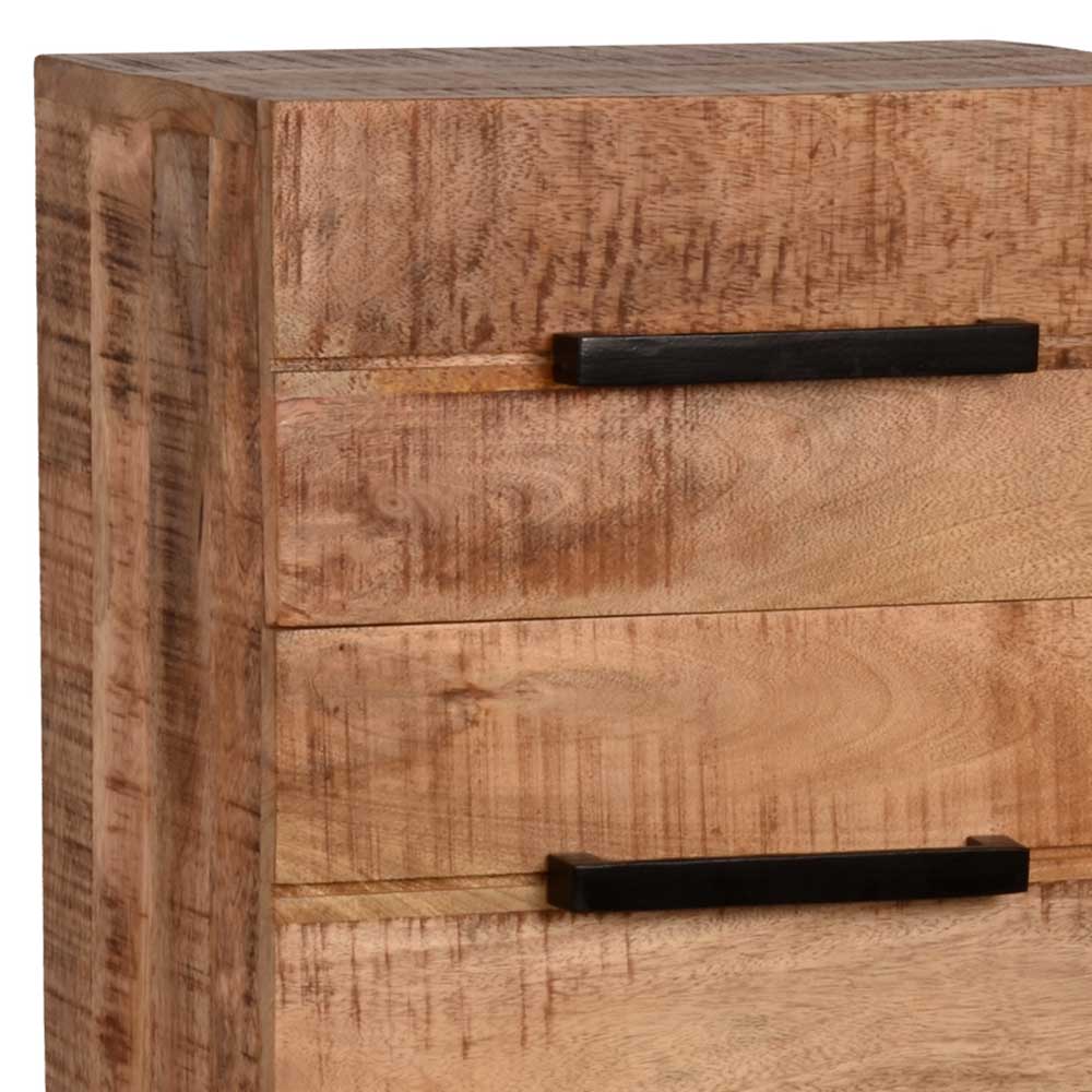 Schubladenkommode Vedriasch mit Bügelgestell aus Metall Holz geölt