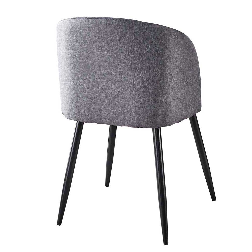 Esstisch mit Stühlen Propanja in Eichefarben und Grau im Skandi Design (fünfteilig)