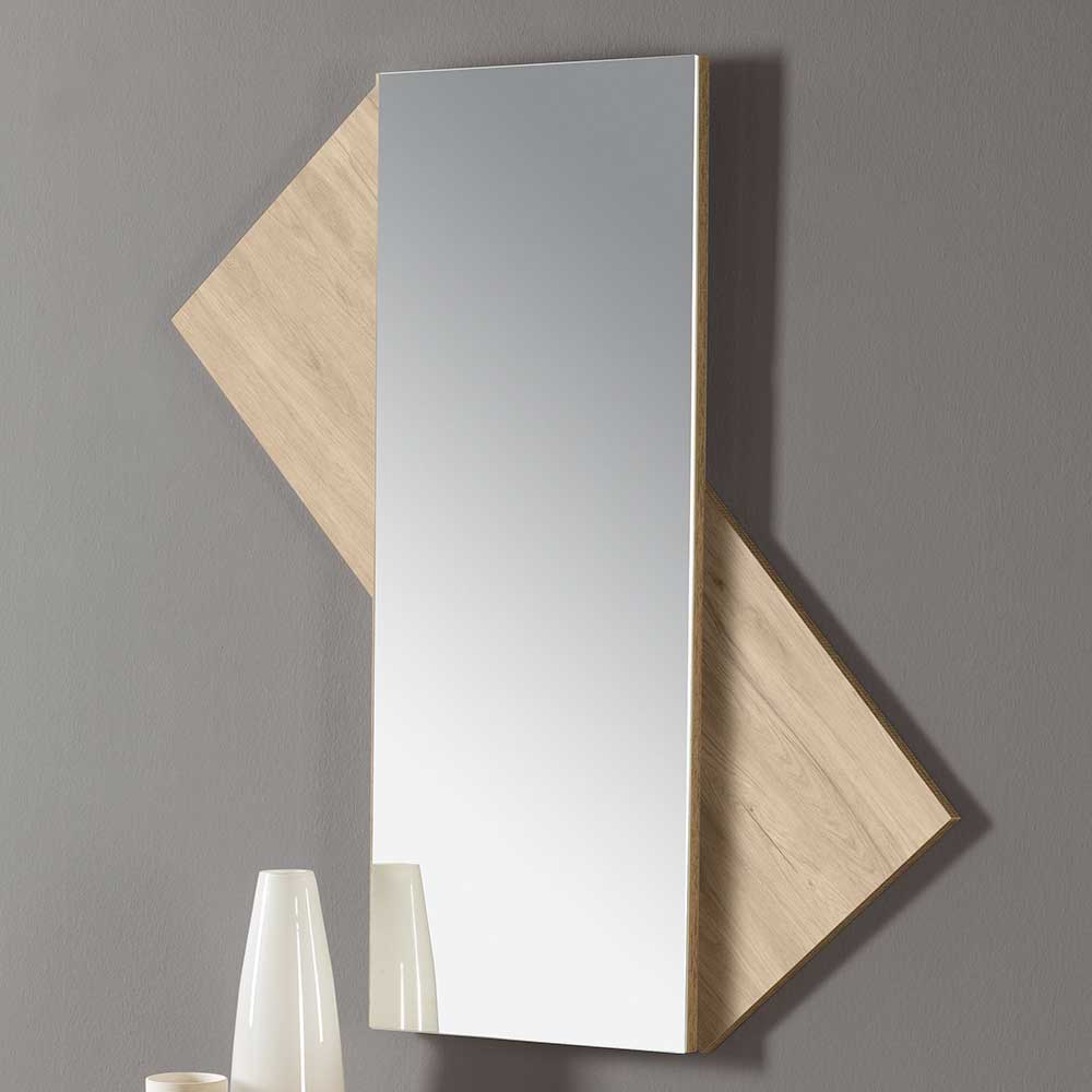 Design Spiegel und Wandkonsole Lastroja in Wildeichefarben modern (zweiteilig)