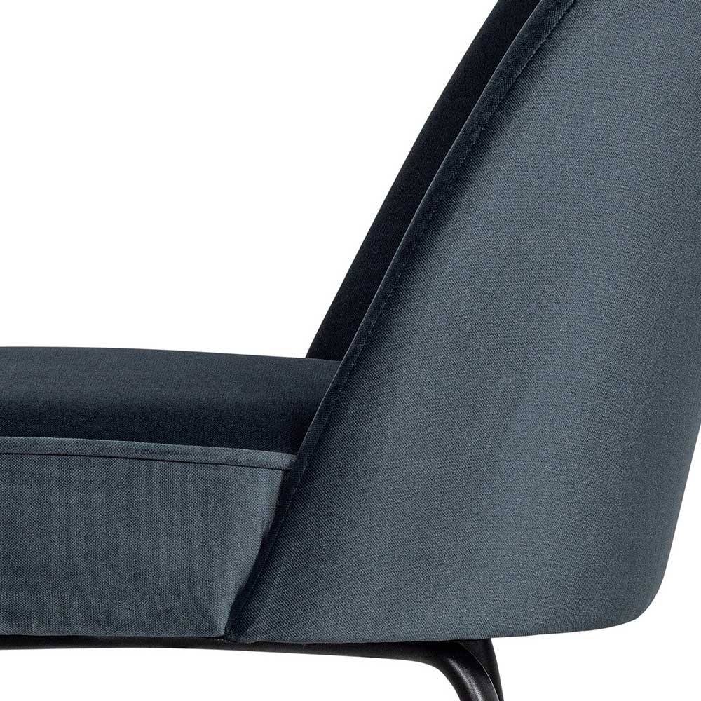Esstisch Stühle Lefona in Petrol und Schwarz 50 cm Sitzhöhe (2er Set)