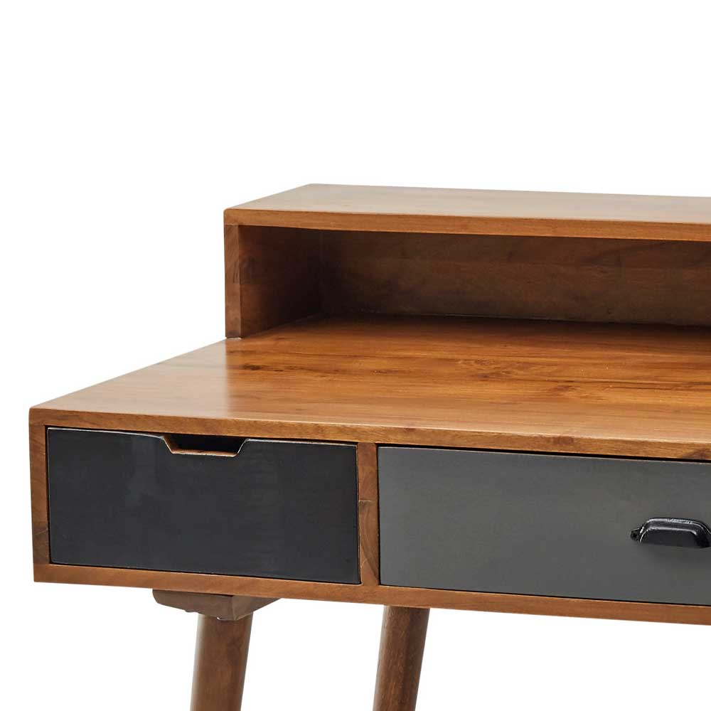 Holz Schreibtisch Viamdo mit fünf Schubladen 140 cm breit
