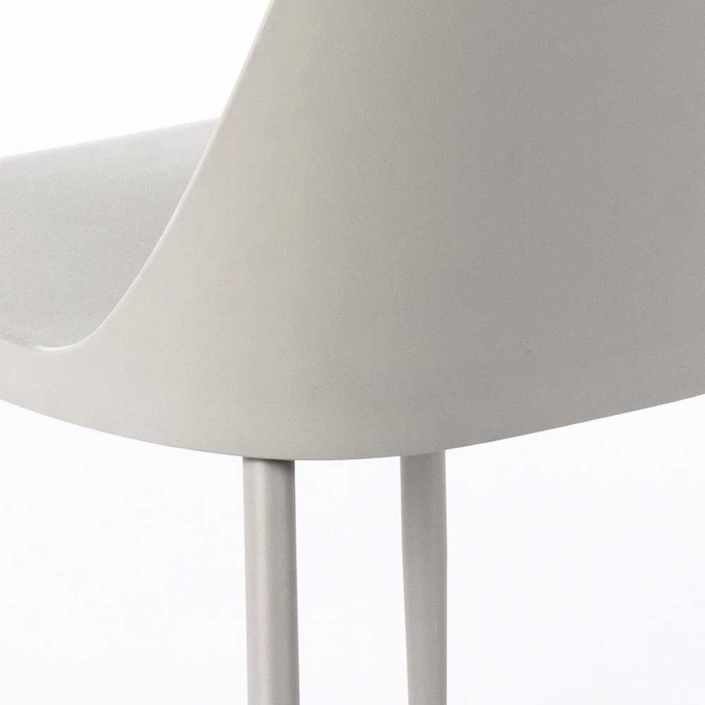 Stuhl für die Küche Monfliado in Hellgrau aus Kunststoff (4er Set)