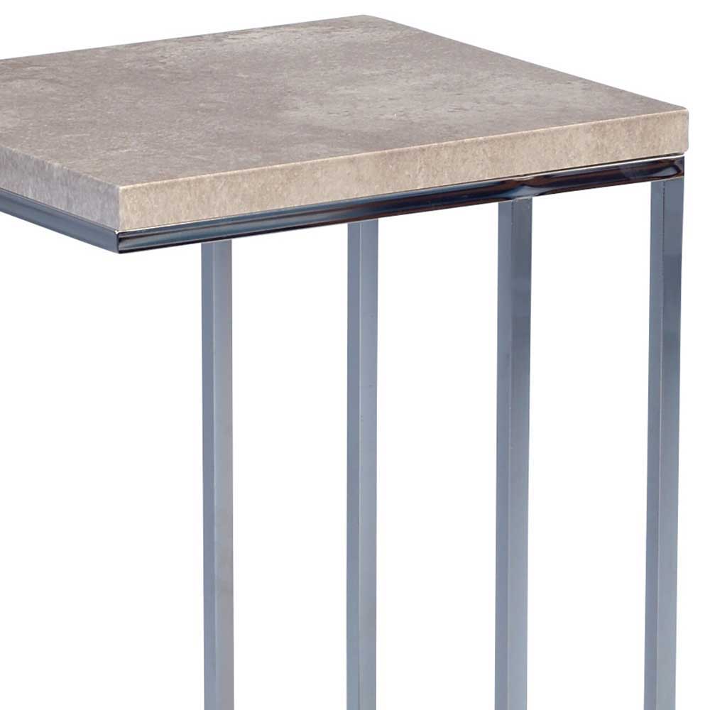 Tischchen Benita in Beton Grau und Metall modern