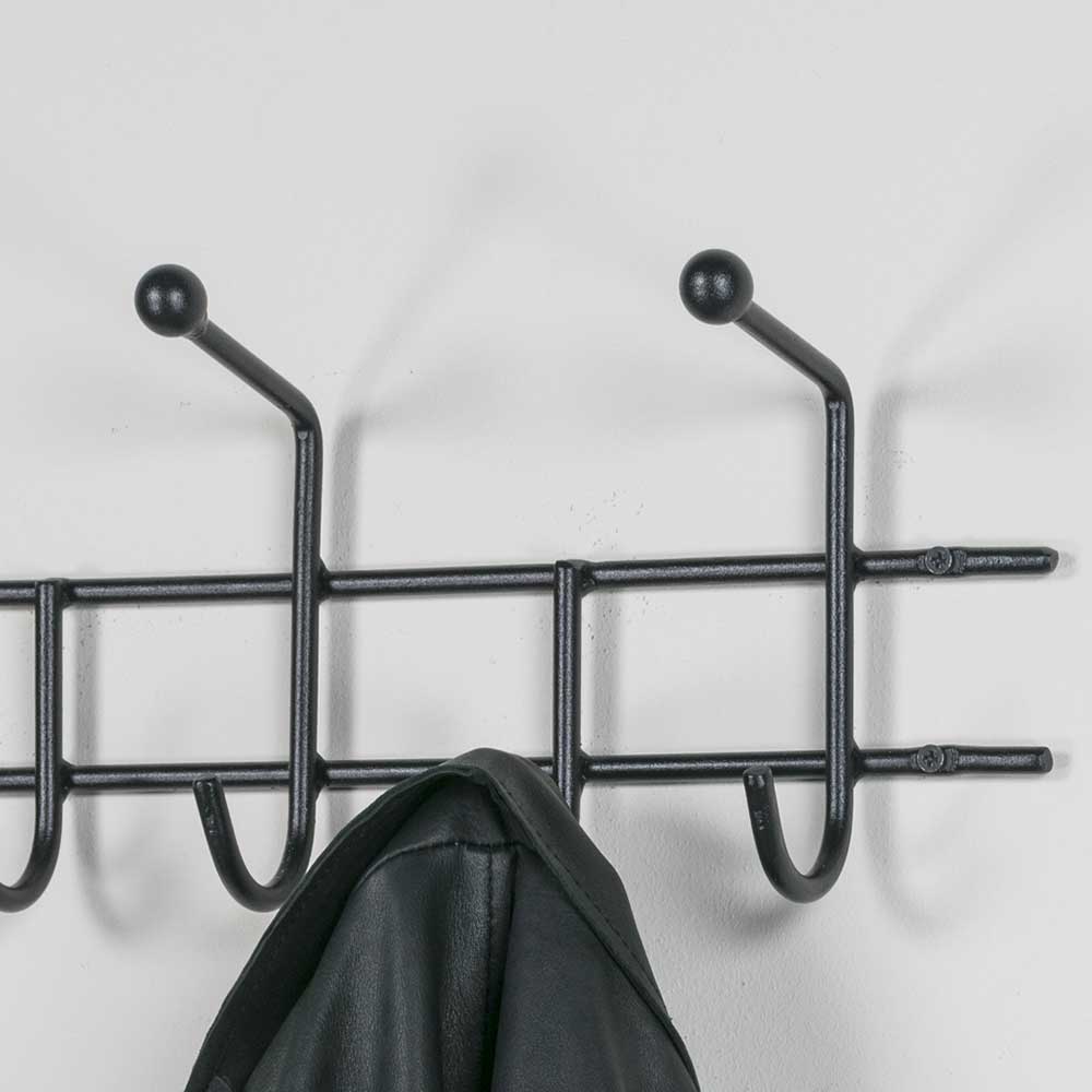 Garderobenhakenleiste Garna aus Stahl in Schwarz
