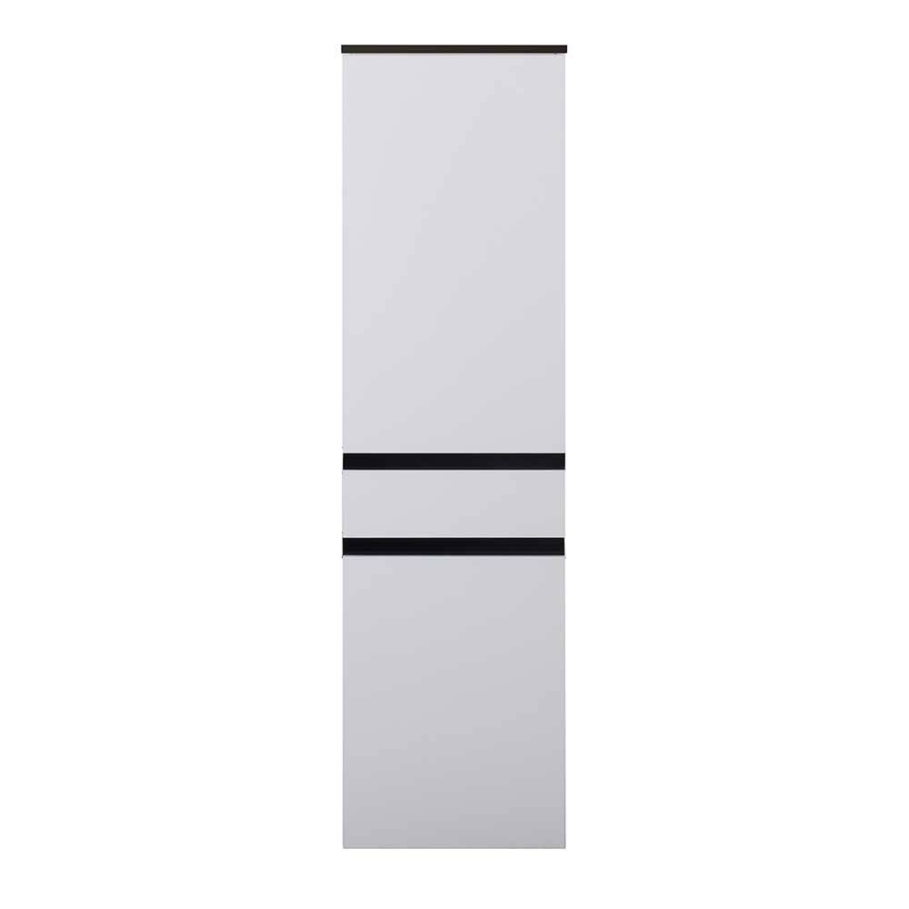 Badezimmermidischrank Kiazu in Weiß und Schwarz 40 cm breit