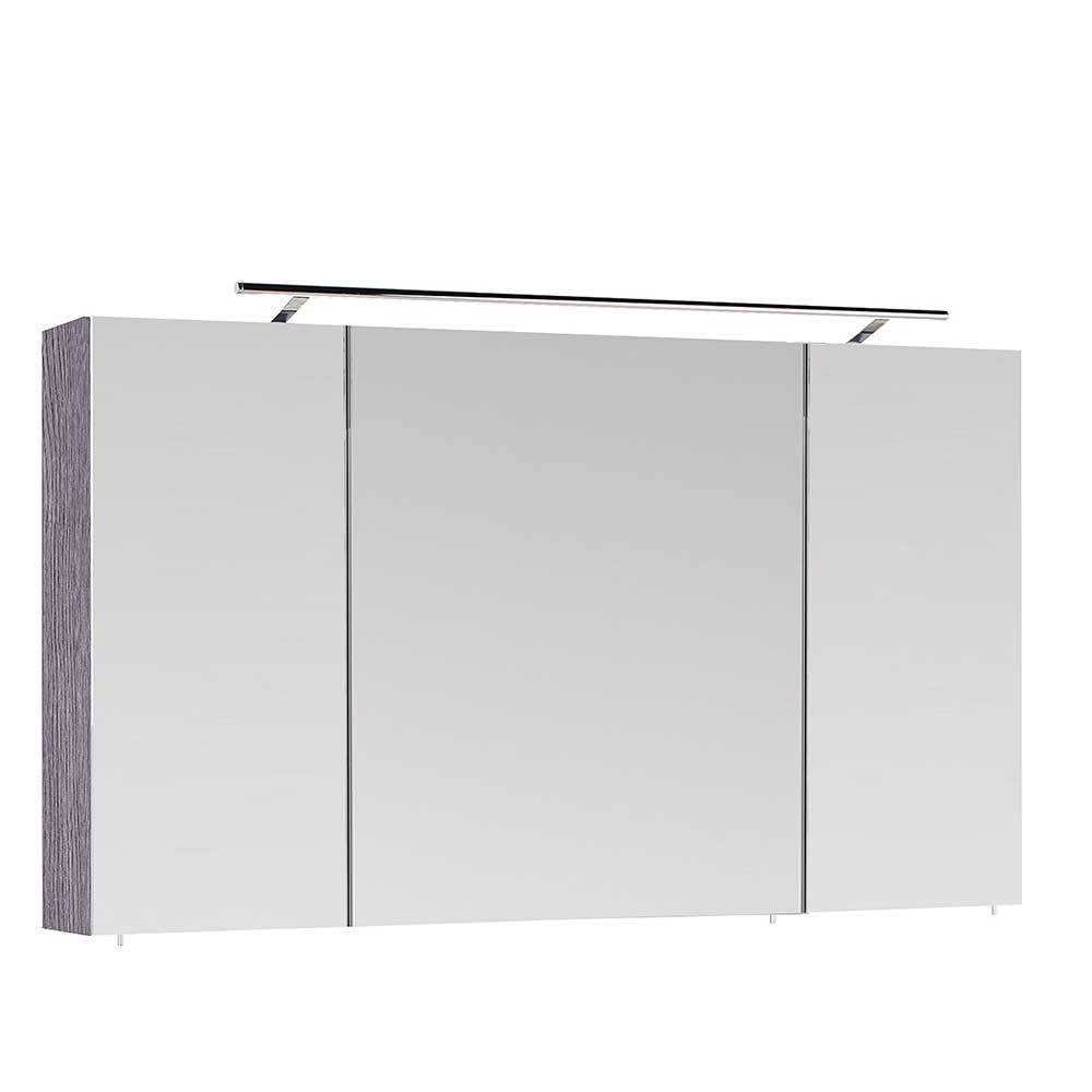 Waschplatz mit Spiegelschrank Eddi in modernem Design 48 cm tief (zweiteilig)