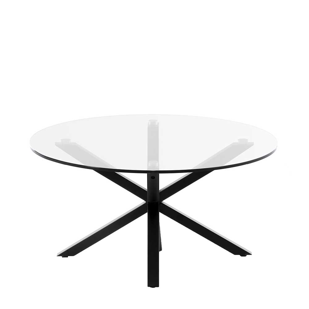 Glas Tisch Nexting fürs Wohnzimmer mit Metallgestell