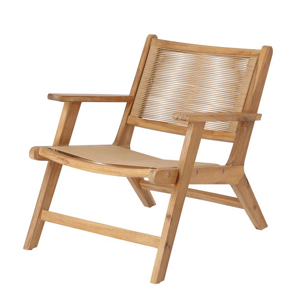 Loft Sessel Ratrongo im Skandi Design aus Akazie Massivholz
