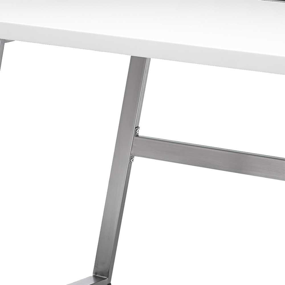 PC Tisch Cranos in Weiß 140 cm breit
