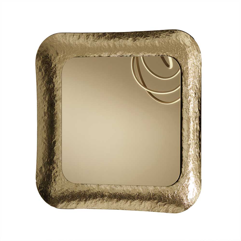 Design Glasspiegel Roswa in Bronzefarben 100x100 cm