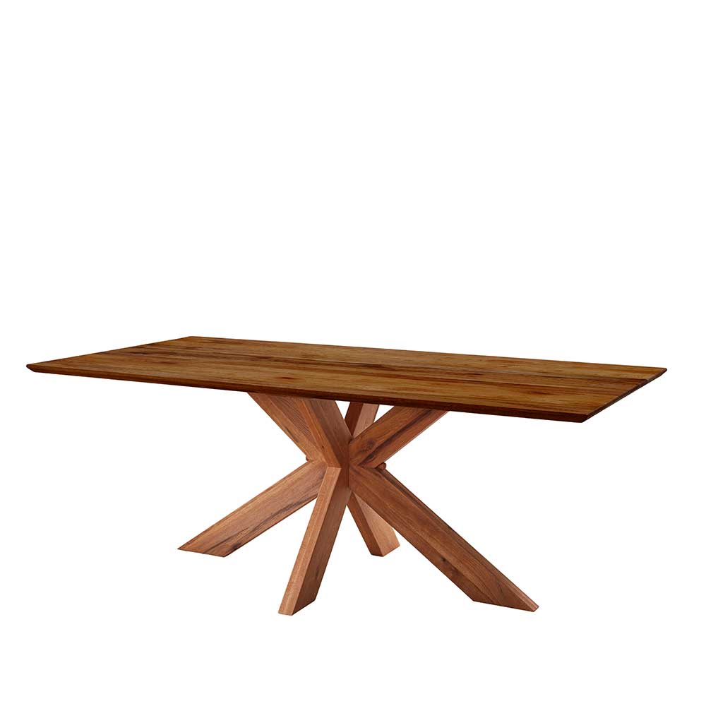 Esszimmer Tisch Beliava aus Zerreiche Massivholz mit Schweizer Kante