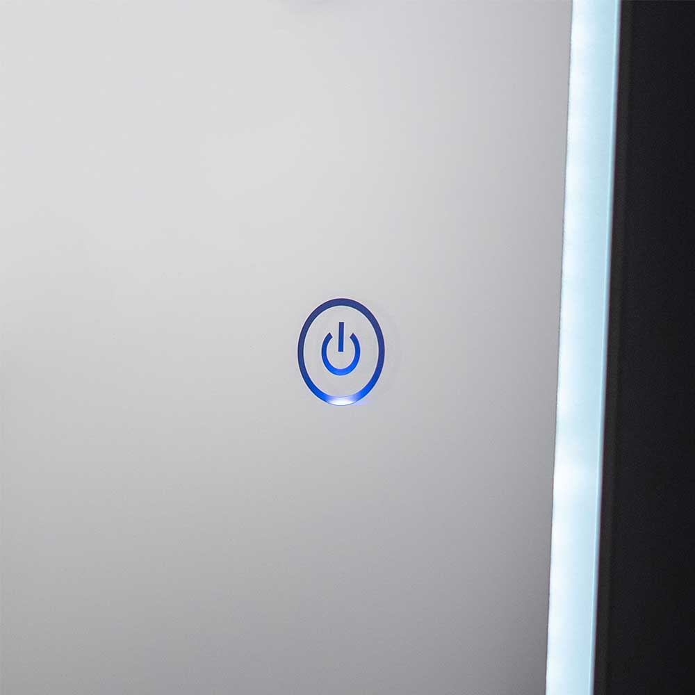LED Wandspiegel Lugres in Anthrazit 150 cm hoch
