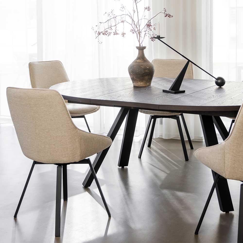 Tischgruppe Lamezianos in modernem Design mit vier Sitzplätzen (fünfteilig)
