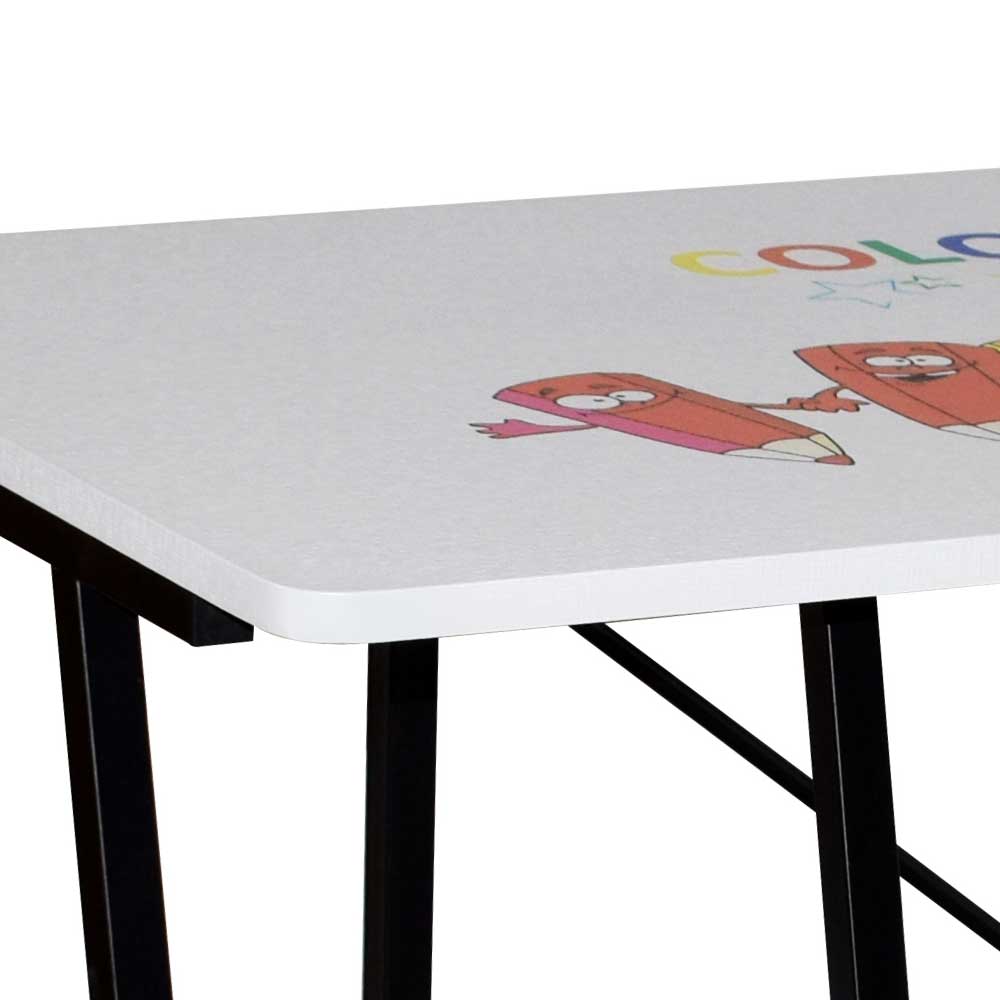 Jugendschreibtisch Calisian mit Seitenregal Tischplatte bunt bedruckt