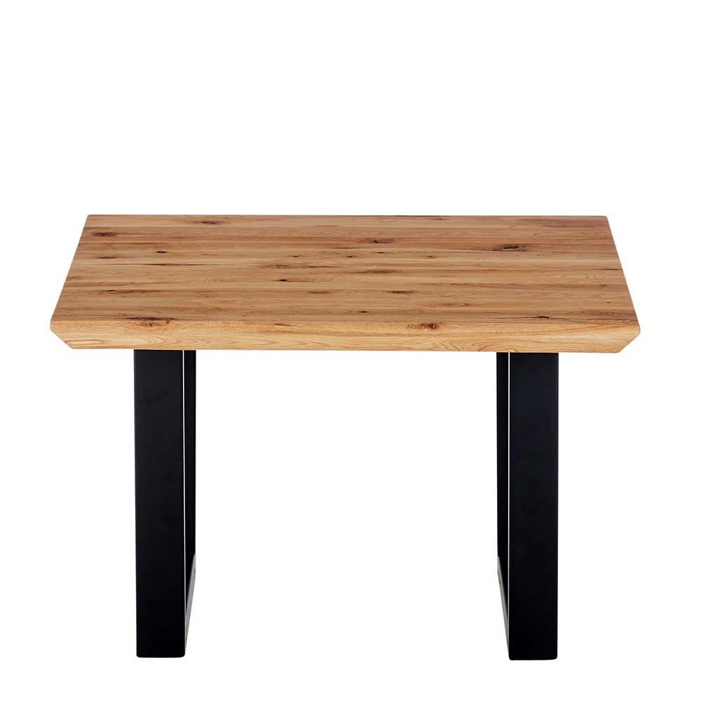 Factory Style Wohnzimmer Tisch Kerou aus Asteiche Massivholz und Metall