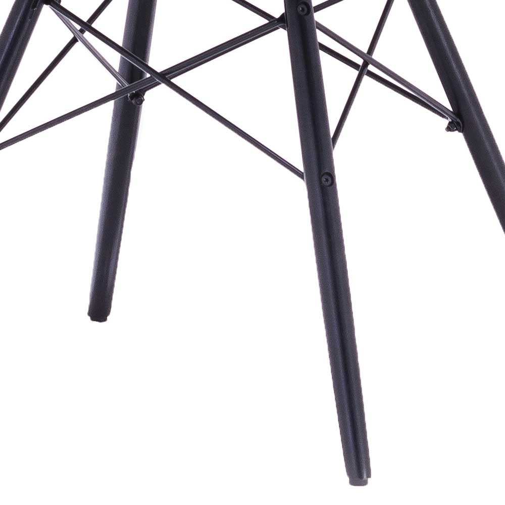 Esstisch Stühle Belfast in Grau Kunststoff mit Massivholzgestell (4er Set)