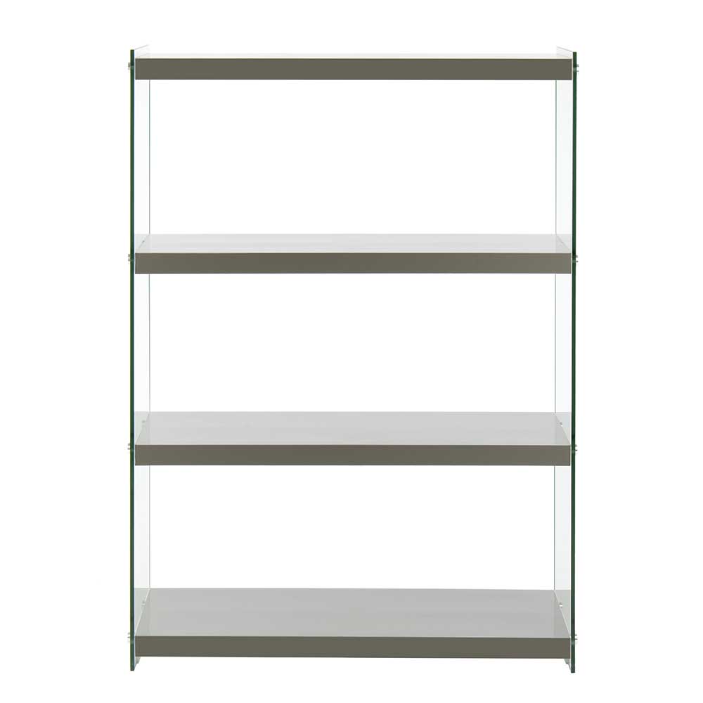 Design Regal Batleys in Grau mit Glas