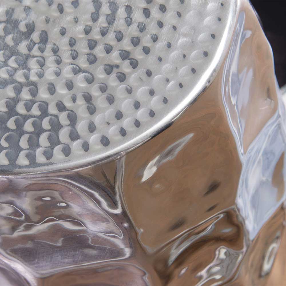 Hammerschlag Optik Designer Tisch Zaotrado aus Aluminium handgearbeitet