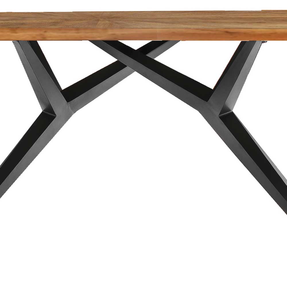 Esszimmer Tisch rustikal Procado mit Massivholzplatte Intarsien Arbeit