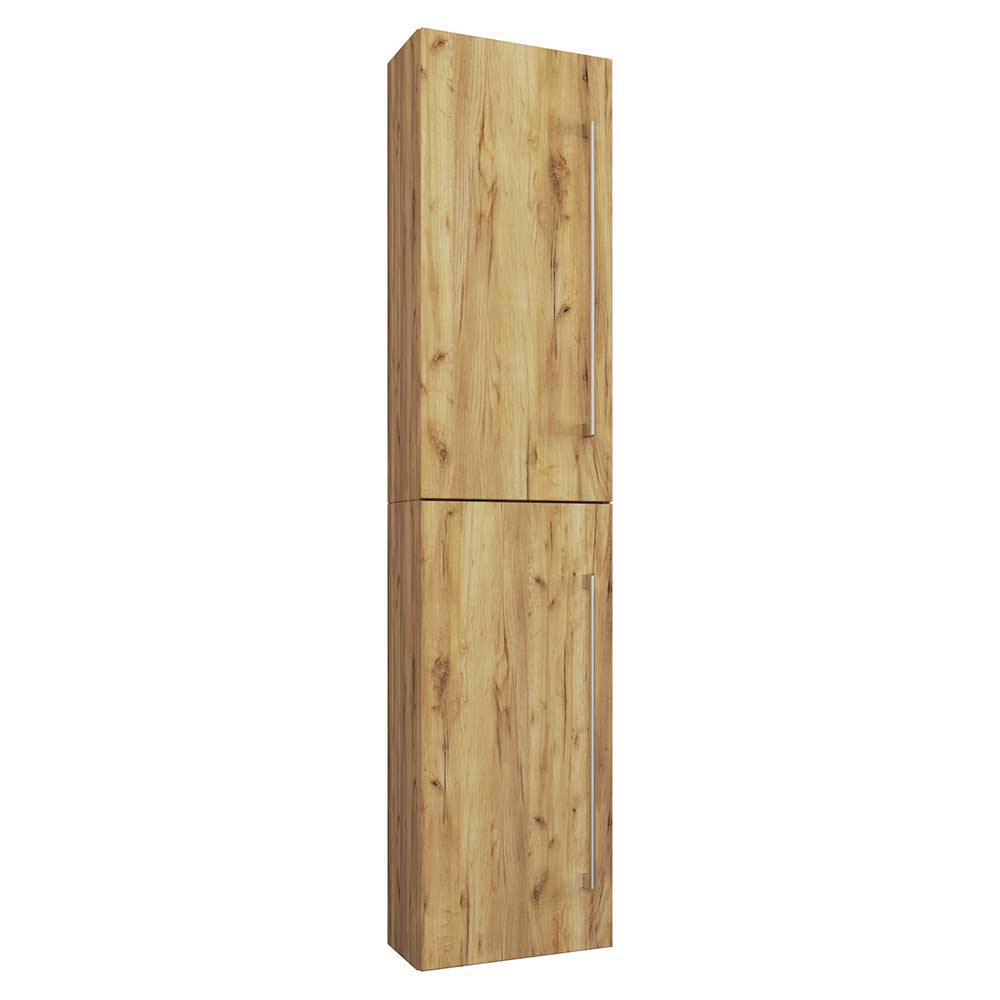 Badmöbel-Set Holzoptik Enlino in Wildeiche Honigfarben 150 cm hoch (vierteilig)