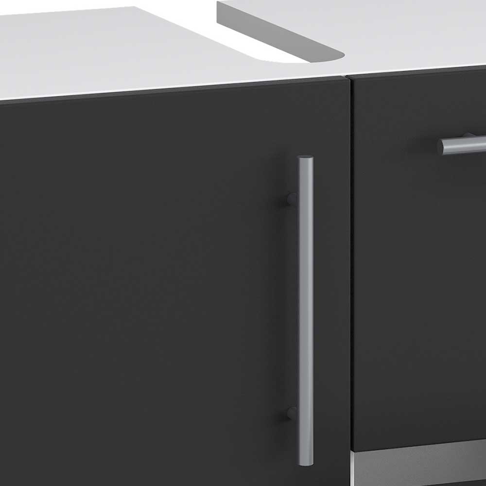Waschtischunterbau zweifarbig Litora in Schwarz und Weiß - modernes Design