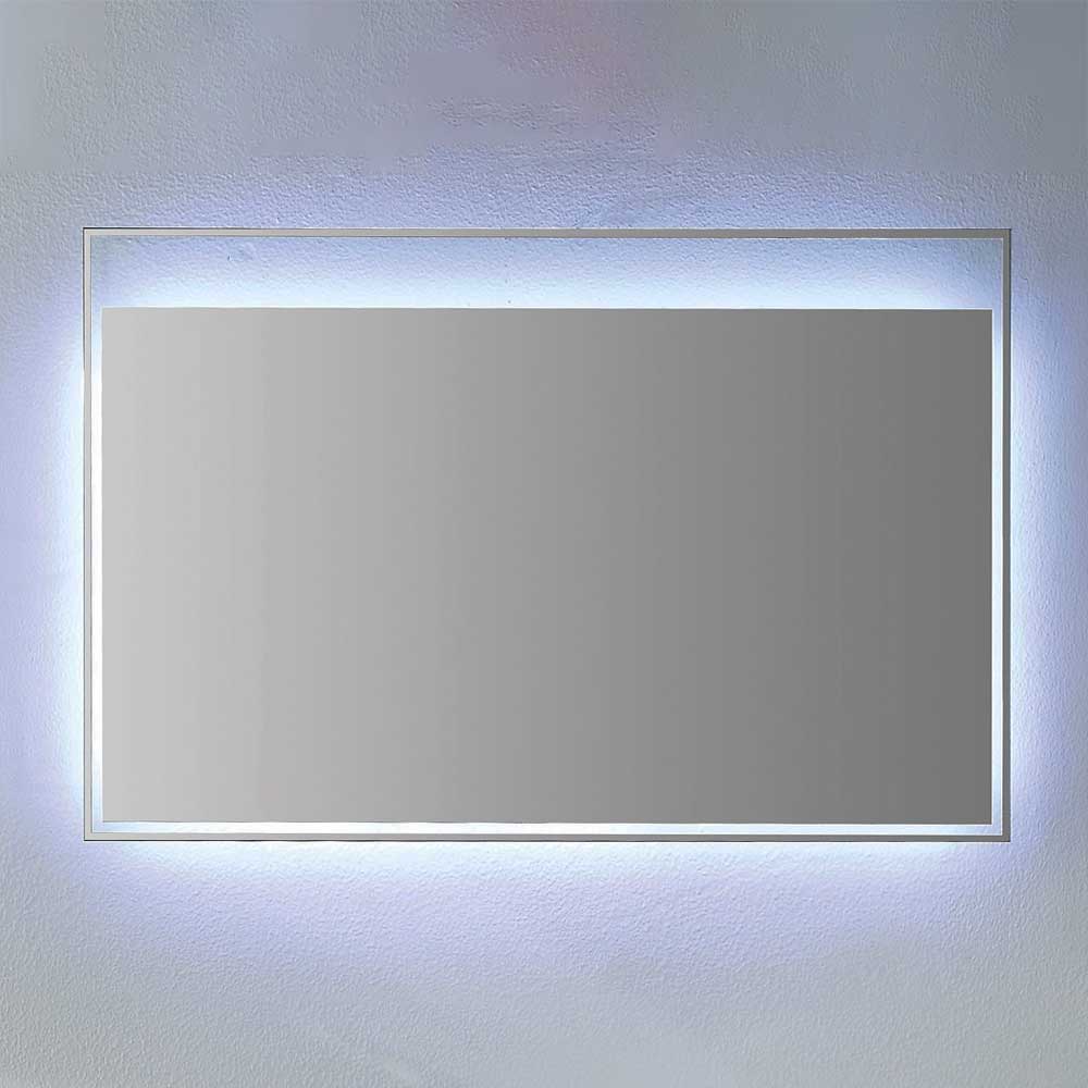 Bad Wandspiegel Monziva mit LED Beleuchtung und Glasrahmen